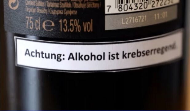 Alkoholische Getränke mit Warnhinweisen