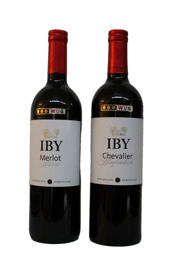 Blaufränkisch Chevalier 2017 und Merlot Reserve 2017 vom Rotweingut IBY
